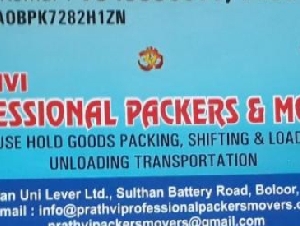 Prathvi Professional Packers and Movers